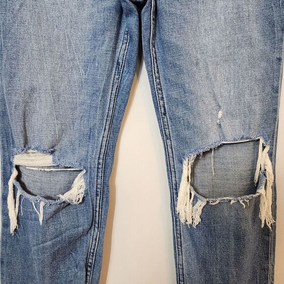 Abercrombie & Fitch Ultra High Rise Ankle Straight Jeans Distressed SZ 27 Short - Picture 7 of 11